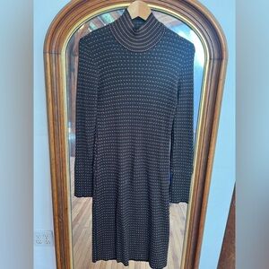 Missoni Charcoal and Copper wool blend turtleneck dress
